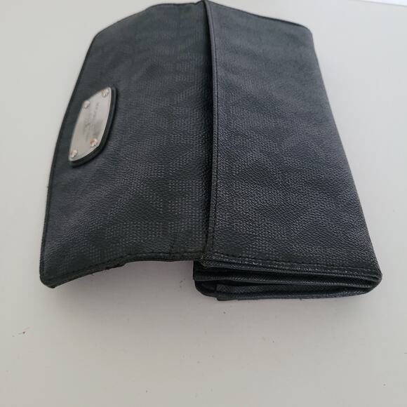 MICHAEL KORS MK Carryall Black Saffiano Leather Envelope Wallet Signature - Picture 7 of 11